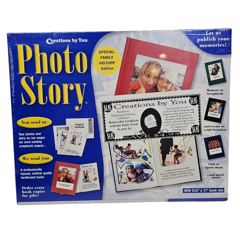 Creations by You Photo Story Publish Your Memories Book 8 1/2"‎ x 11" NEW SEALED